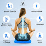 SelectSoma Double-Thick Gel Seat Cushion for Long Sitting Pressure Relief - Egg Seat Pad