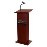 Pemberly Row 30W Sound Lectern, Power Plus Wood Podium with Microphones