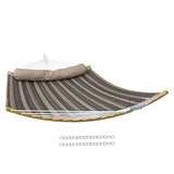 Sunnydaze Outdoor Hammock with Spreader Bar - 450-Pound Capacity Curved Spreader Bar Hammock - Mountainside