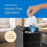 hOmeLabs 2.4 Gallon Touchless Sensor Trash Can, Automatic Retractable Butterfly Lid, Batteries Included, Space-Efficient, Easy Clean, Battery-Powered