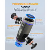 TREBLAB HD77 – Waterproof Bluetooth Speaker, 25W Loud 360° Sound, Deep Bass, IPX7, TWS Pairing, RGB Lights, 20H Battery, Portable Wireless Speaker for Outdoor, Beach, Camping, Party, Travel