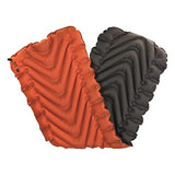 KLYMIT Insulated Static V Inflatable Sleeping Pad | Comfortable, Lightweight, Easy to Inflate, Portable Air Bed Mattress for Camping, Backpacking and Hiking — Orange