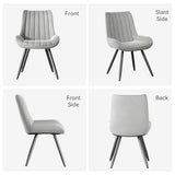 Dining Chairs Set of 6, Mid Century Modern Kitchen Chairs with Soft Cushion