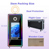 Photo Booth with Printer 32-inch Interactive Touch Screen Magic Mirror Photo Booth LED