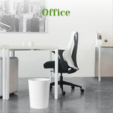 UUJOLY Bathroom Small Trash Can with Trash Bag Plastic Garbage Can Round Waste Basket for Bathrooms (White)