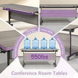 10 Pack Folding Conference Table,Modular Conference Room Table