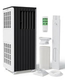 Garvee 8000 BTU Portable Air Conditioner, 3-in-1 Cooling, Dehumidifier & Fan for Rooms Up to 350 Sq. Ft. | Sleep Mode | Energy-Saving 24-Hr Timer | AC Unit w/Remote & Full Window Kit, Black Top, 115V