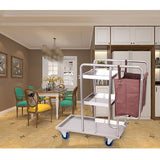 Stainless Steel Cleaning Cart, Mobile Tool Trolley for Commercial Housekeeping, Ideal for Garden
