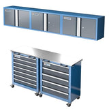 Metal Storage Cabinet System with Lock and Keys,Storage Cabinet System with 3 Wall Cabinet,