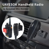 UAYESOK Versatile Adhesive Two-Way Radio & Speaker Mic Vehicle Clip Holder, CB Microphone Dash Mount, for Baofeng Quansheng Retevis Cobra Midland Uniden TYT Walkie Talkie Scanner