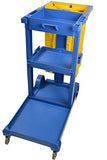 Janitor Cart Commercial Housekeeping Utility Cart with 3 Shelfs