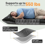 KASBAH Camping Sleeping Pad,Extra Wide 6 inch Thick Inflatable Sleeping Pads with Built-in Foot Pump and Pillow,Ultralight Camping Mat Gear for Outdoor Hiking,Camping