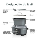 8.5 Quart Multi-Cooker, with 8-in-1 Slow Cooker, Dutch Oven, Steamer & More | Grey Ninja