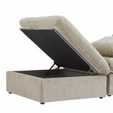 Modular Sectional Sofa Couches for Living Room,160inch Linen Cloud Couch with Storage Ottoman