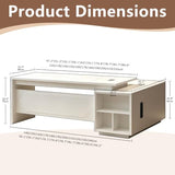 LBCZJYX Executive L Shaped Desk with Drawers, Large Wood Office Furniture for Home Office and Business