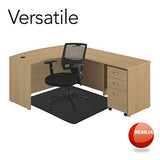 Office Desk Chair Mat - for Low Pile Carpet (with Grippers) Black