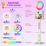 Mirror Photo Booth with Printer, DSLR Photo Booth Built-in Mini PC with 15.6" Touch Screen
