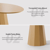 Casaphoria 67" Oval Dining Table, Modern Wood Kitchen Table with Cone Shaped Strip Polygonal Base for Living Room & Dining Room for 4-6, Oak