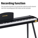 AODSK 88 Keys Digital Piano, Electric Piano Full-size Semi Weighted Keyboard For Beginners, 128 Tones & Rhythms, MIDI/USB Connectivity, Headphone Jack