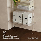 Ladder Bookshelf, 6-Tier Clear Wall Mounted Bookshelf with Open Shelves, Multipurpose Bookcase for Living Room