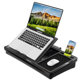 Pro 2.0 Lap Desk with 9 Adjustable Heights, Built-in Mouse Pad & Phone Slot – Full Microbead Cushion
