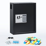 Electronic 40 Keys Cabinet Wall Mount, Digital Key Safe Lock Box, Large Security Lockbox for House Key