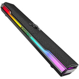 Bluetooth 6.0 Computer Sound Bar with Dynamic RGB Light, USB/Type-C Plug & Play, Gaming Speakers for Computer Desktop, PC, Laptop