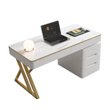 Dongge Wooden Computer Office Desk with Drawers for Home Office