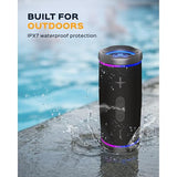 TREBLAB HD77 – Waterproof Bluetooth Speaker, 25W Loud 360° Sound, Deep Bass, IPX7, TWS Pairing, RGB Lights, 20H Battery, Portable Wireless Speaker for Outdoor, Beach, Camping, Party, Travel