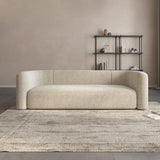 Luxury Modern Tight Curved Back Velvet Sofa, Minimalist Style Comfy Couch for Living Room Apartment