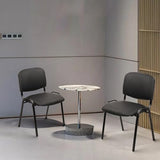 PU Leather Guest Reception Chair with Upholstered Thickene Seat and Back Support