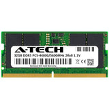 A-Tech 32GB DDR5 5600MHz PC5-44800 CL46 SODIMM 2Rx8 Dual Rank 1.1V Non-ECC Unbuffered SO-DIMM 262-Pin Laptop