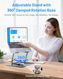 Metfut Laptop Cooling Pad with Detachable Fan & Cooler, Adjustable Height & Angle, 360 Rotation Base, Ultra-Quiet