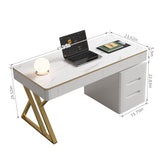 Dongge Wooden Computer Office Desk with Drawers for Home Office