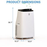 Portable Air Conditioners, Efficient 3 in-1 Portable AC Unit with Sleep Mode,15000 BTU, Dehumidifier, Remote Control, Quiet Cooling Room Air Conditioner, Portable AC for Bedroom, Office, Apartmen