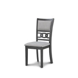 New Classic Furniture Gia 5-Piece Round Dining Set with 1 Dining Table and 4 Chairs, 47-Inch, Gray New Classic Furniture