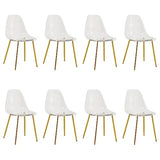 Baysitone Clear Dining Chairs Set of 8, Modern Kitchen Chairs with Transparent Seat