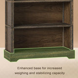 TVU 5-Tier Solid Wood Book Shelf, Floor Standing Bookcase, 65" H × 31.5" W × 11.8" D Bookshelf