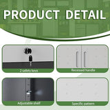 OPTYMIRA Garage Wall Cabinet Metal Storage Cabinet with Lock Wall Mounted Heavy Duty Steel Tool Cabinet with Doors, Assembly Needed