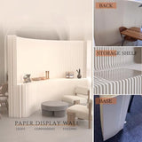 Modern Room Divider – Folding Privacy Screen & Decorative Partition with Shelves