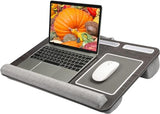 Lap Desk - Fits up to 17 inches Laptop Desk, Built in Mouse Pad & Wrist Pad for Notebook