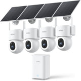 aosu D1 Max, 4-Cam Kit, 4K Solar Security Cameras System Wireless Outdoor