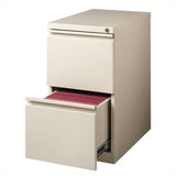 Pemberly Row 2 Drawers 27.75" Vertical Beige Metal Filing Cabinet Lockable Pre-Assembled Stationary Letter Size for Home