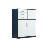 b89PvQuQt Office Cabinet Multifunctional Office File Cabinet with Lock Large Capacity Three-Drawer Data Storage 1 Iron Household(Multi-Colored)