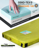 Gaialoop 3 Inch Memory Foam Camping Mattress, Dual Layer Thick Sleeping Camp Pad for Car Tent Cot, Roll-Up Portable Glamping Floor Bed for Guests Sleepover[Single: 75 * 30 * 3"]