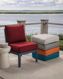 ACTREST Luxury 6-Inch Outdoor Seat Cushions - 24x24 Water&UV&Fade Resistant 1 Set Comfortable Patio Furniture Cushion for Wicker Dining Rocking Swivel Chairs