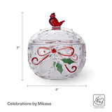Celebrations by Mikasa Cardinal Holiday Jewelry Trinket Covered Box, 5 Inch