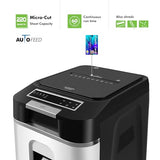 Aurora Commercial Grade 220-Sheet Auto Feed High Security Micro-Cut Paper Shredder