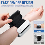 INDEPANDIA Wrist & Ankle Weights for Women and Men, 4lbs Pair Adjustable Silicone Weighted Bangles for Arm & Leg Workouts, Gradient Black