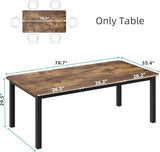 GAOMON 78.7 Inch Long Kitchen Table for 6-8, Dining Room Table for Kitchen Living Room, Large Rectangular Dinner Tables